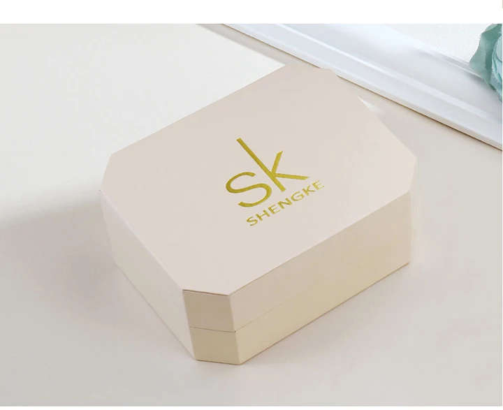 Creative Shengke SK Women Watch Set Crystal Earrings Necklace Ladies Quartz Watch Reloj Mujer Women Bracelet Watches Set Gifts