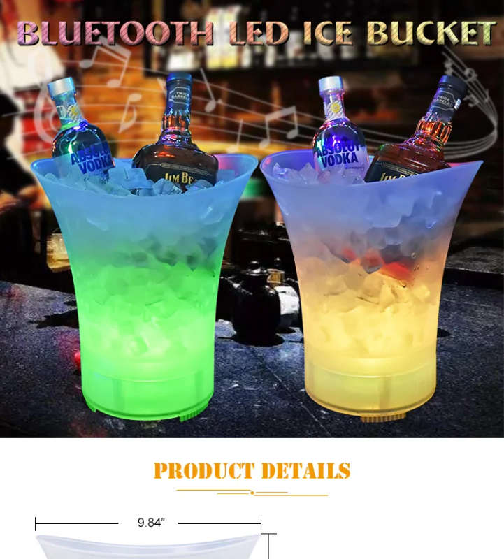 LED Ice Bucket with Bluetooth Speaker
