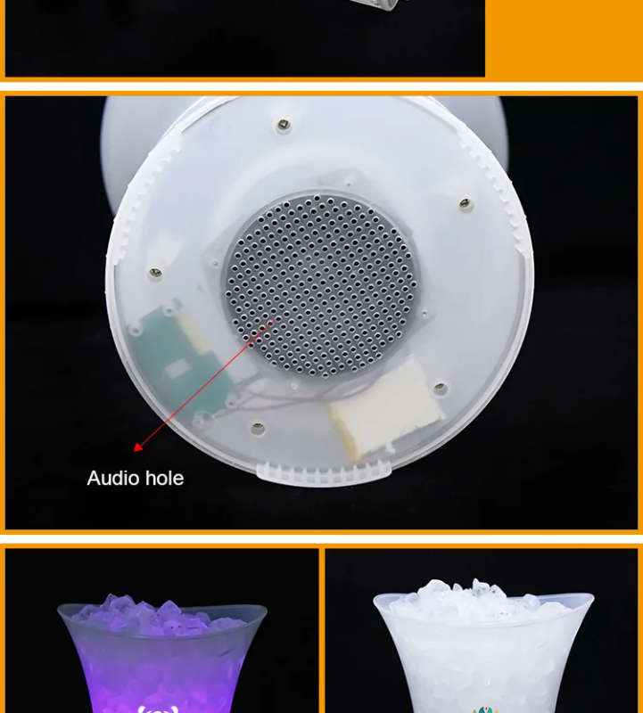 LED Ice Bucket with Bluetooth Speaker