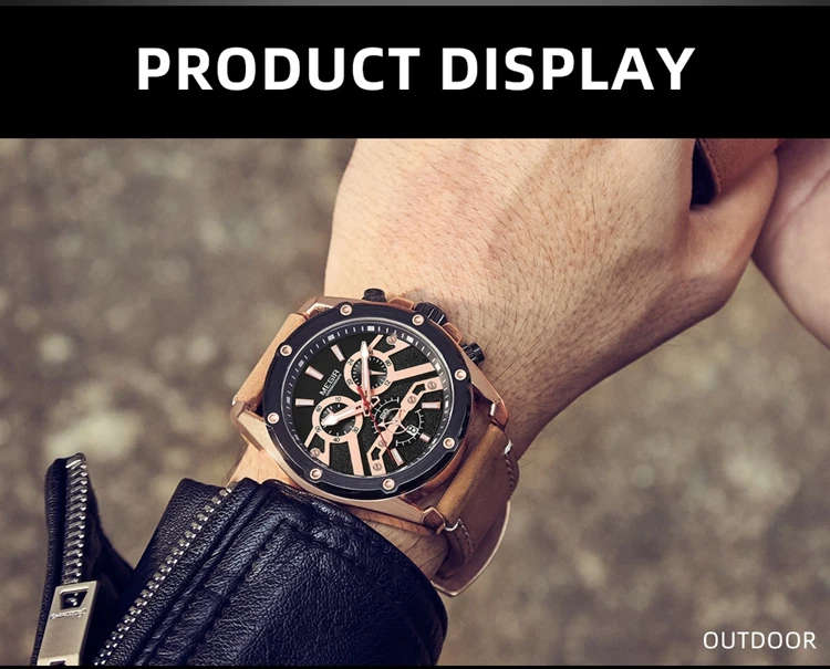 MEGIR 2120 Brand Your Watch Luminous Water Resistant Luxury Sports Watch With Chronograph