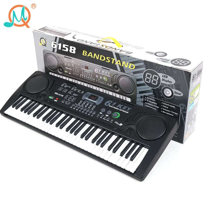 61 keys digital display electronic keyboard piano with microphone