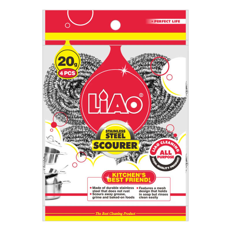 Liao Stainless steel scourer 20g*4pcs H130048