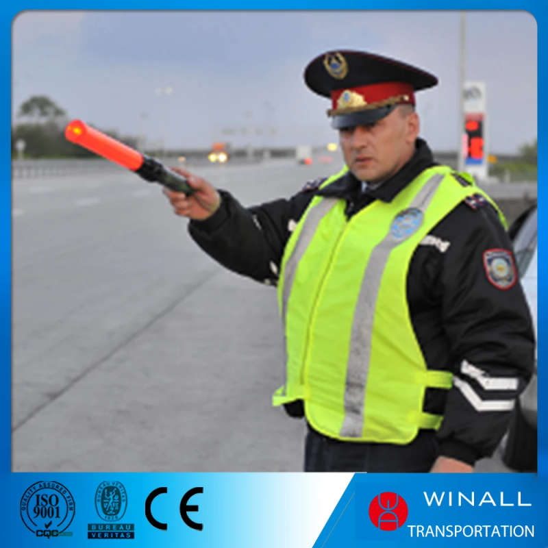 Multifunctional red green led traffic police baton