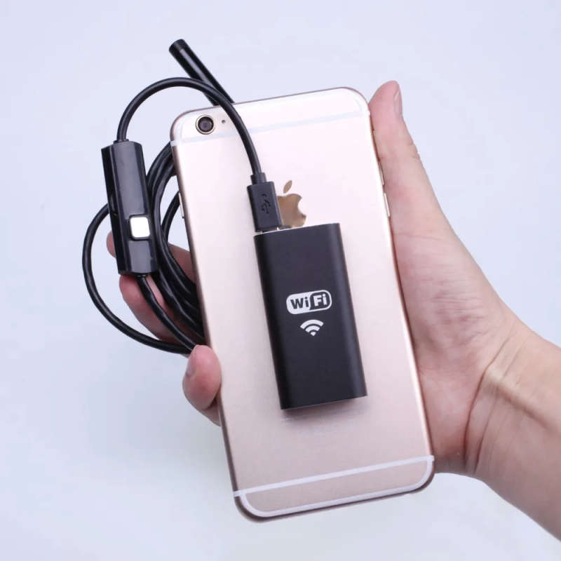 8mm 720P Wifi Borescope Camera Snake 8 LED Light Waterproof For Android iOS