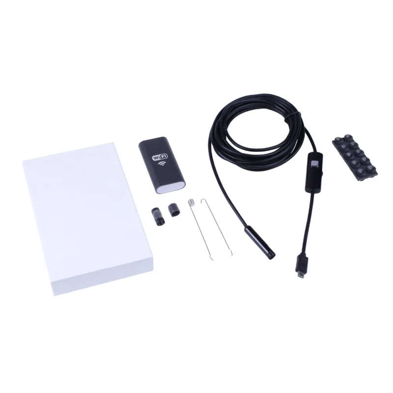 8mm 720P Wifi Borescope Camera Snake 8 LED Light Waterproof For Android iOS