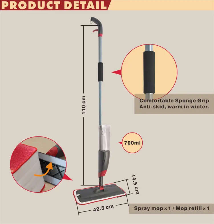 A130002 microfiber cleaning lazy healthy spray mop