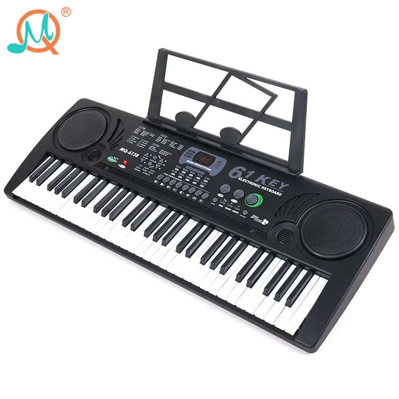 61 keys digital display electronic keyboard piano with microphone