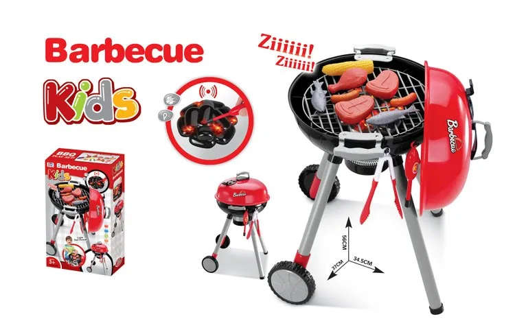Kids barbecue toy pretend play kitchen bbq play set toys for wholesale