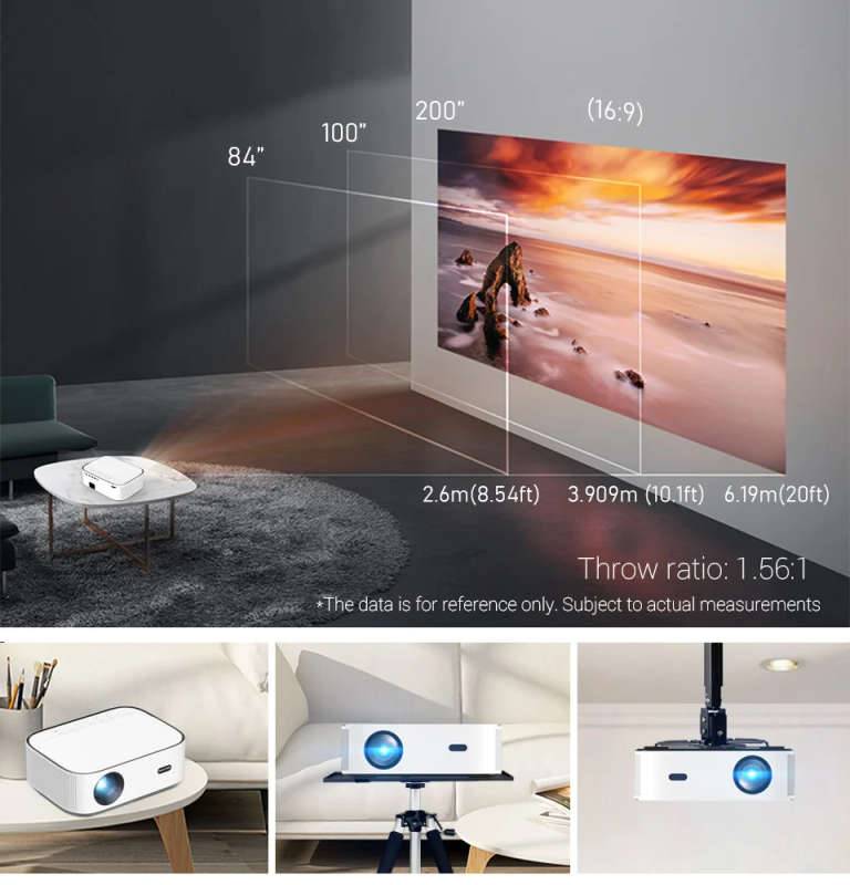 NewTech LCD Smart Projector Full HD