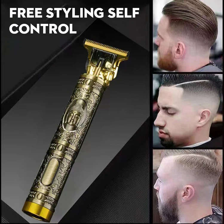 USB Hair Cutter Set Cordless Hair Trimmers Barber Hair Cutter LCD Stainless Blade Clippers Vintage Salon Machine