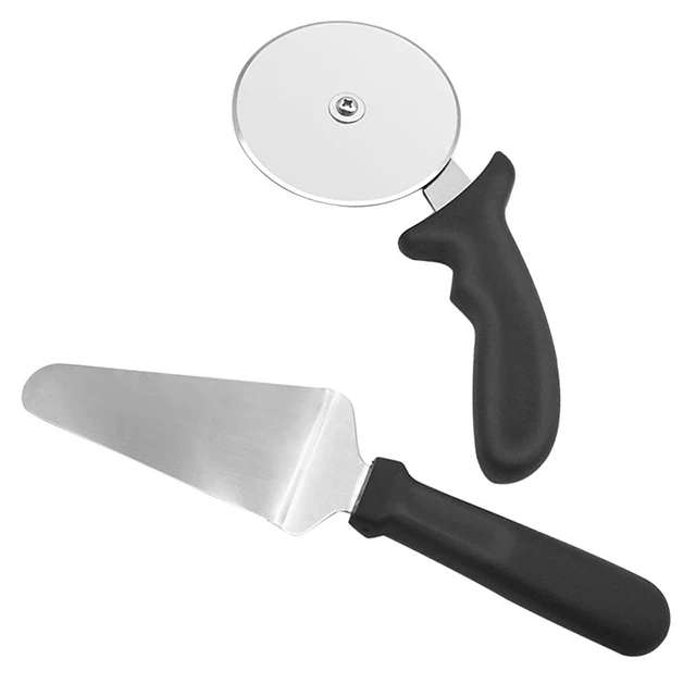 2 Pcs Stainless Steel Pizza And Cake Cutter