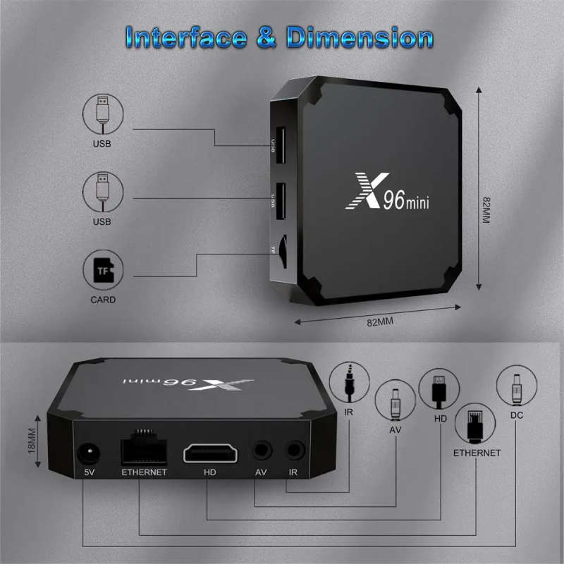 X96Mini W2 Android 11.0 TV Box S905W2 Dual WiFi 4K TV Box Android 2GB Ram 16GB Amlogic X 96 Mini