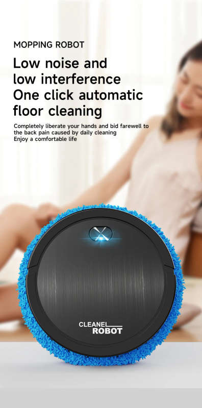 Automatic sweeping mopping robot cleaner