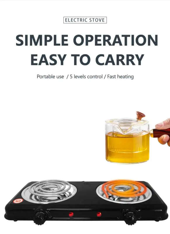 Two Spiral Plate Electric Stove