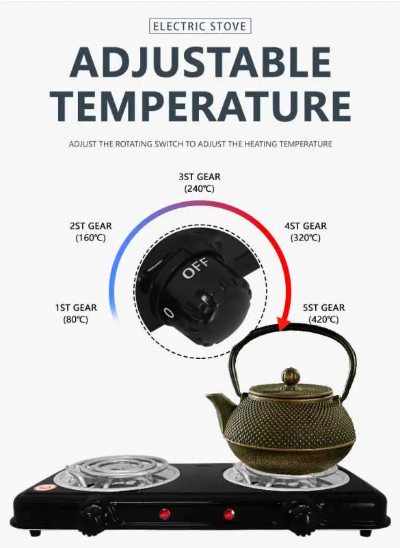 Two Spiral Plate Electric Stove