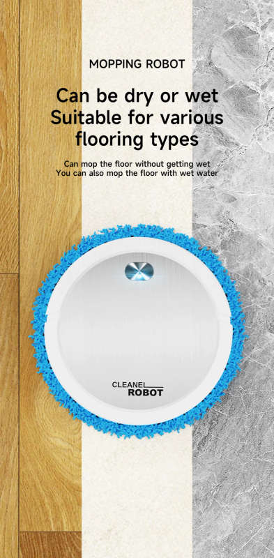 Automatic sweeping mopping robot cleaner