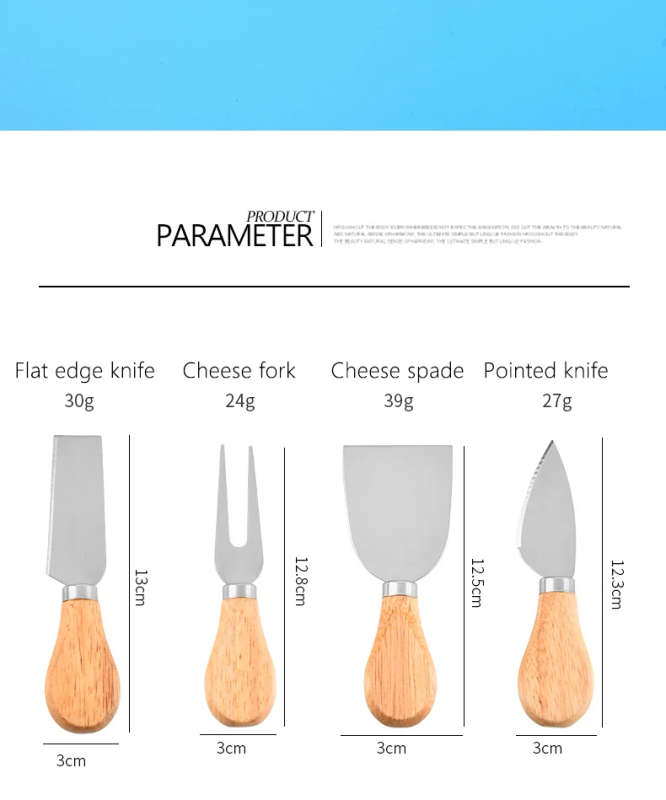 4 Piece Cheese Knife Set
