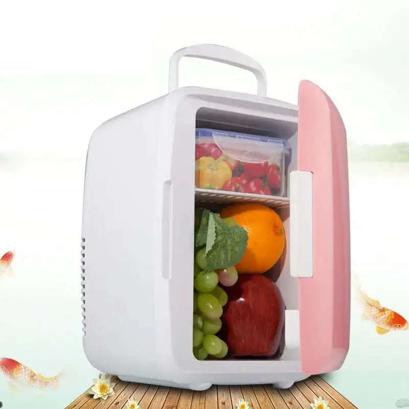 12V 4L Portable Mini Fridge Cooler Pink