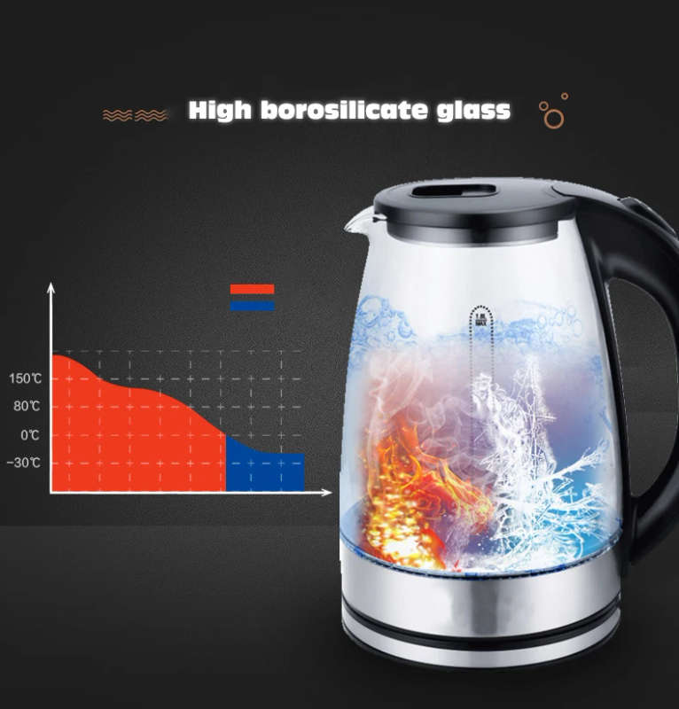 1.7 Liters Tea Maker Glass Kettle With Infuser