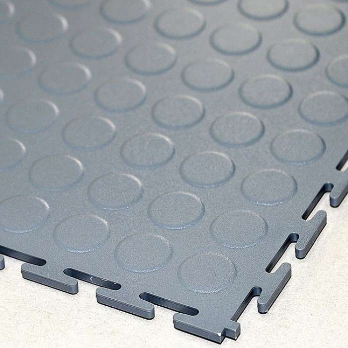 ZEE - PVC Interlocking Rubber Floor Tile - Gym Mats (4-Pack) - Various Colors