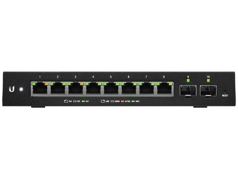 Ubiquiti EdgeSwitchXP 8 Port PoE 2xSFP Gigabit Switch | ES-10XP