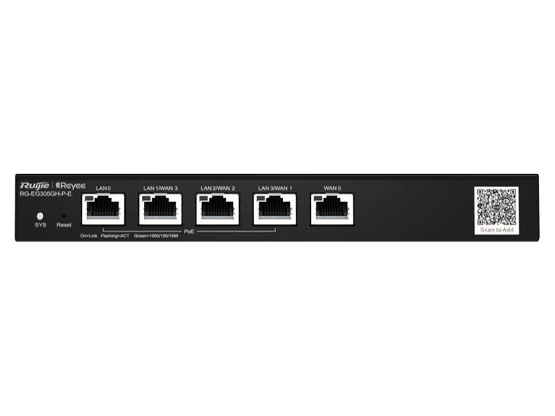 Reyee 5 Port Gigabit 4 Wan 4 Poe 60W Cloud Router Rg-Eg305Gh-P-E