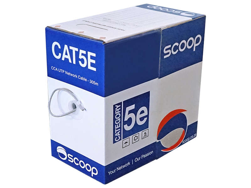 Scoop 305M Box Cat5E Cca Utp Cable