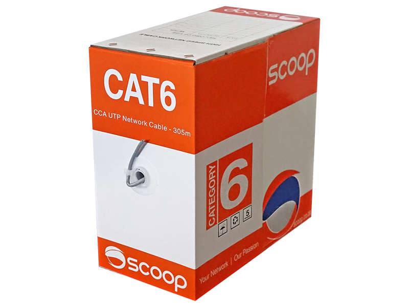 Scoop 305M Box Cat6 Cca Utp Cable