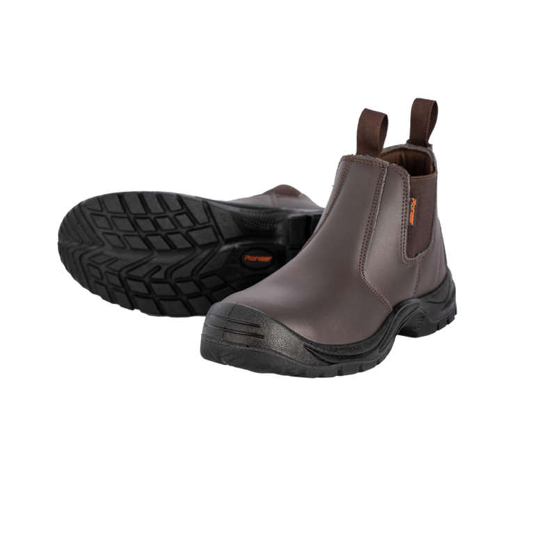 Pioneer Commander Chelsea Safety Boot - NRCS - STC - Brown