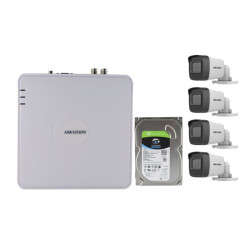 HIK HD-TVI 4 Channel Hi-Res DVR 4 Camera Base Kit