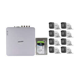 HIK HD-TVI 8 Channel Hi-Res DVR 8 Camera Base Kit