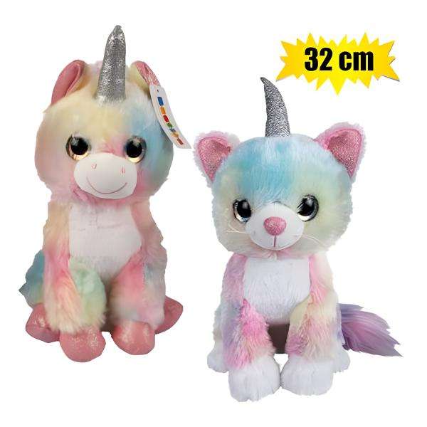 Plush Animal Big Eyes Pastel 32cm