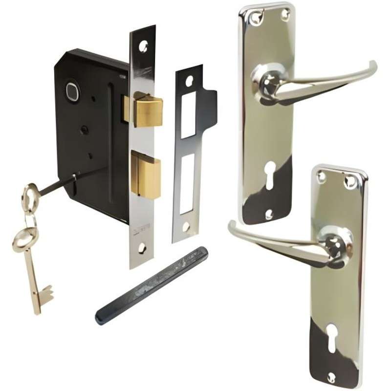 Mackie - Lockset Mortice Chrome Plated 4 Lever
