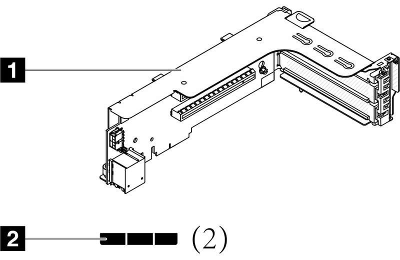 ThinkSystem V3 2U x16/x16/E PCIe Gen4 Riser 1/2 Option Kit