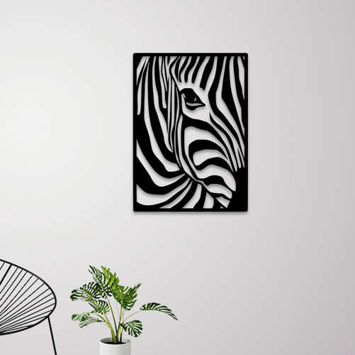 ZEBRA PORTRAIT WALL ART