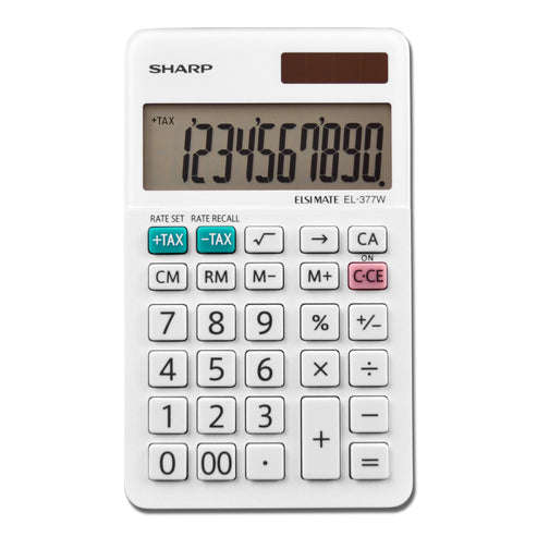 Sharp 10 Digit Professional Handheld Calculator (EL-377WB)