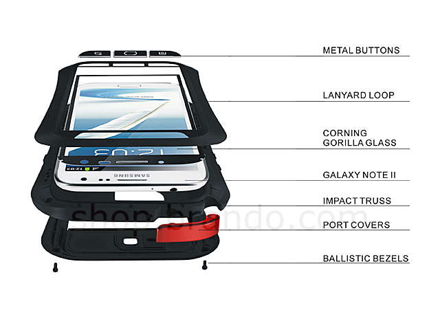 LOVE MEI Samsung Galaxy Note II Powerful Case