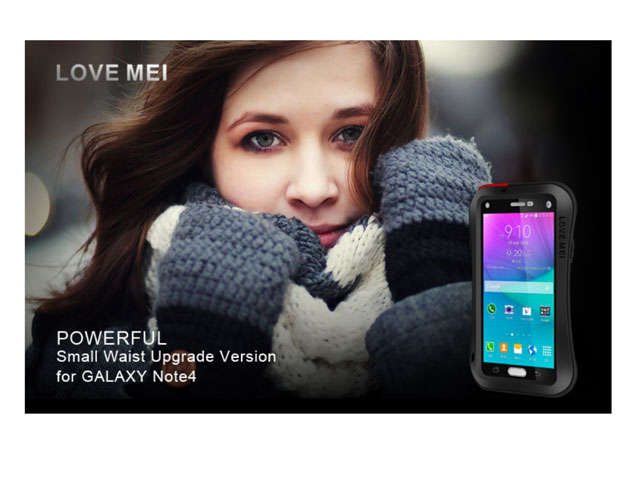 LOVE MEI Samsung Galaxy Note 4 Powerful Small Waist Upgrade Version Case