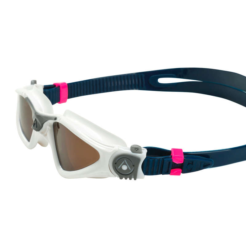 Aquasphere Kayenne Compact - Brown Polarized Lens - White/Grey Swim Goggles