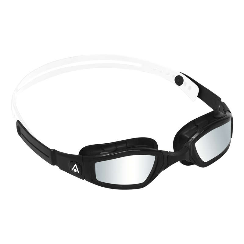 Aquasphere Ninja - Silver Titanium Mirrored Lens - Black/White Swim Racing Goggles