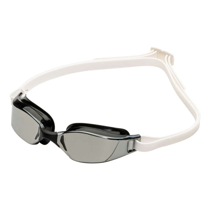 Aquasphere Xceed - Silver Titanium Mirrored Lens - Black/White Swim Racing Goggles
