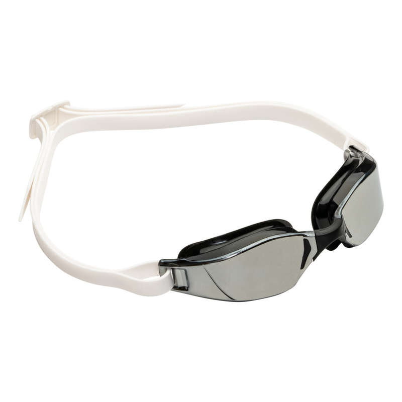 Aquasphere Xceed - Silver Titanium Mirrored Lens - Black/White Swim Racing Goggles