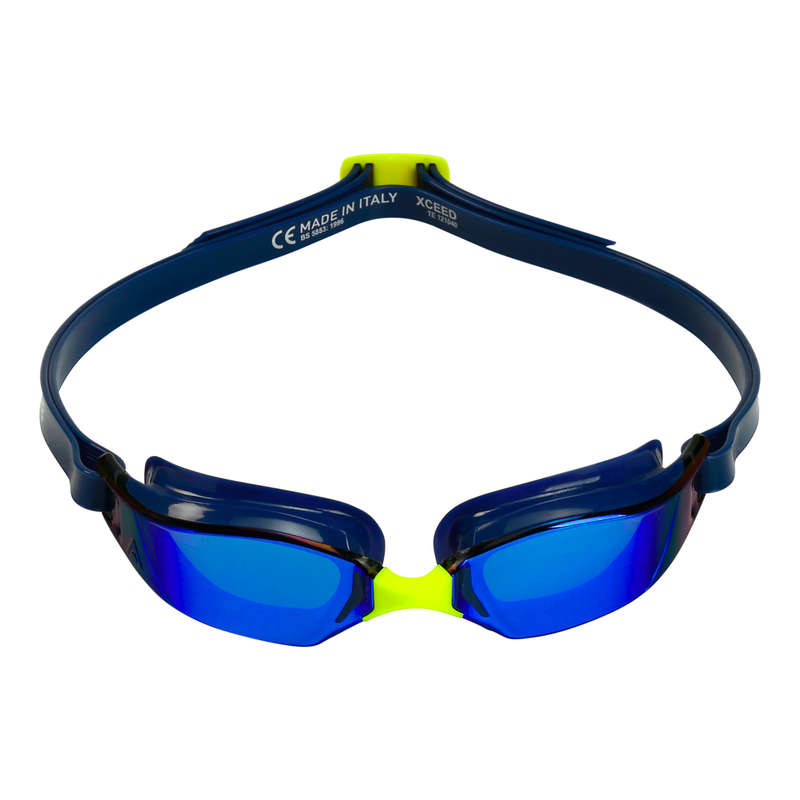 Aquasphere Xceed - Blue Titanium Mirrored Lens - Navy Swim Racing Goggles