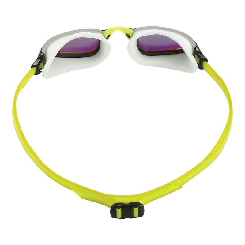 Aquasphere Fastlane - Yellow Titanium Mirrored Lens - White/Yellow Swim Racing Goggles