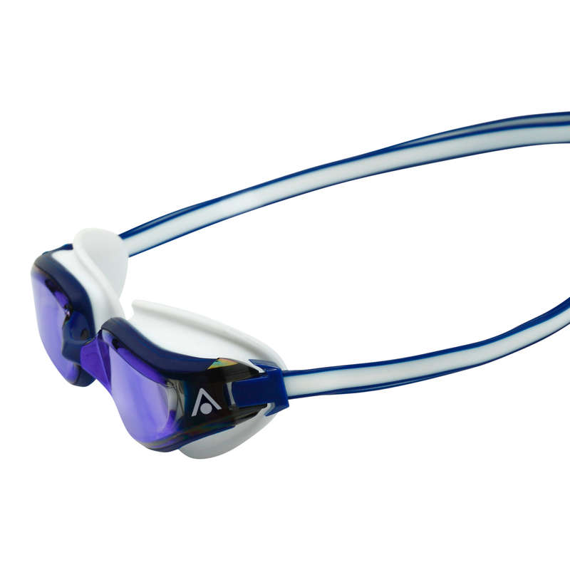 Aquasphere Fastlane - Blue Titanium Mirrored Lens - Blue/White Swim Racing Goggles