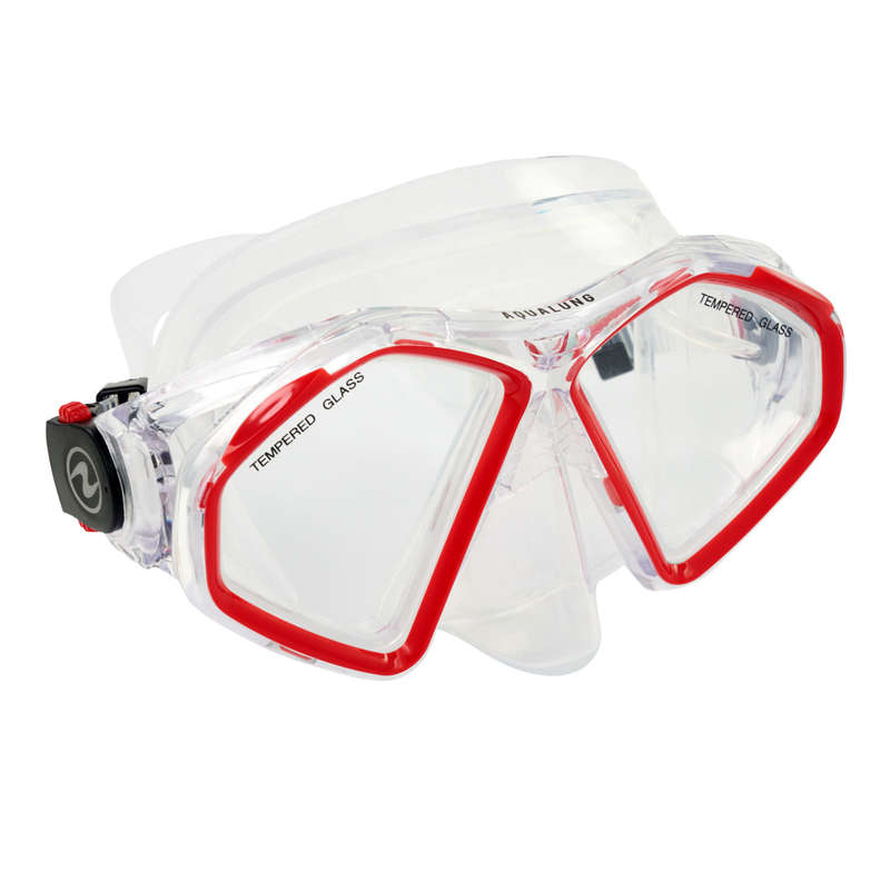 Aqualung Hawkeye Adult Snorkeling Mask - Red