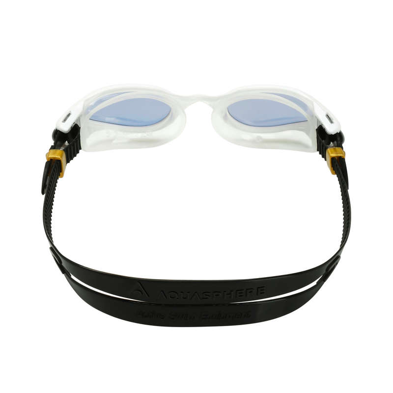 Aquasphere Kaiman Exo - Gold Titanium Mirrored Lens - White/Transparent Swim Goggles