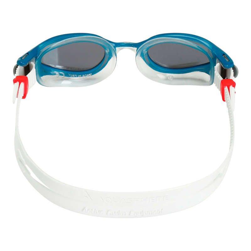 Aquasphere Kaiman Exo - Silver Titanium Mirrored Lens - Petrol/Transparent Swim Goggles