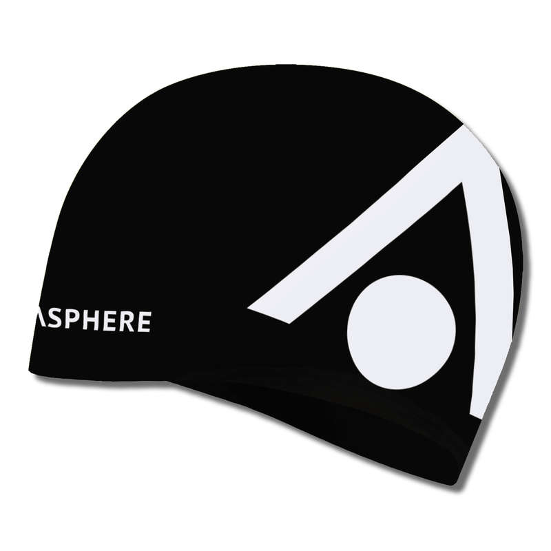Aquasphere Tri Silicone Swim Cap Black White