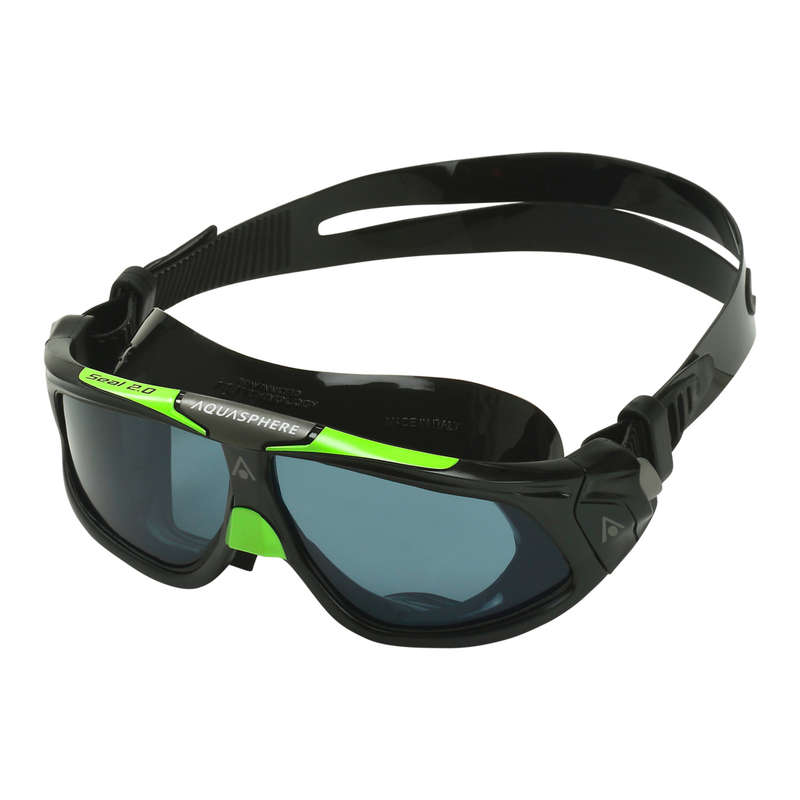 Aquasphere Seal 2.0 - Smoke Lens - Black/Green Swim Mask